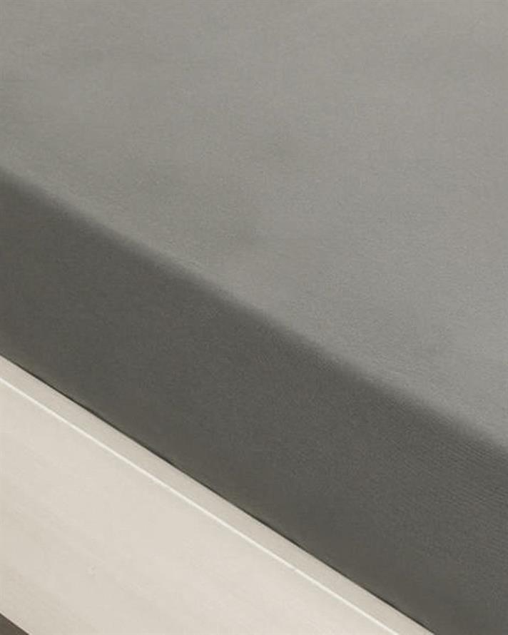 Cearșaf, pat dublu, Straight, bumbac, 160x240 cm, gri