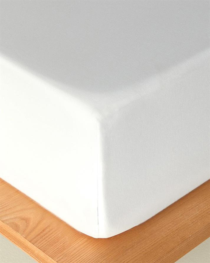 Cearceaf cu elastic, pat dublu, Classy, bumbac-poliester, 160x200 cm, alb