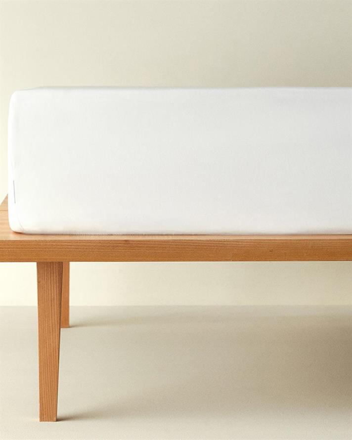 Cearceaf cu elastic, pat dublu, Classy, bumbac-poliester, 160x200 cm, alb