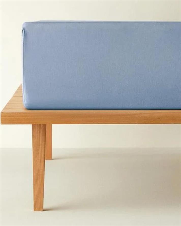 Cearceaf cu elastic, pentru o persoană, Classy, bumbac-poliester, 100x200 cm, bleu