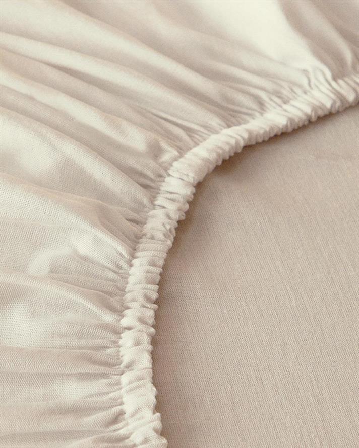 Cearceaf cu elastic, pentru o persoană, Novella, bumbac-viscoză, 100x200 cm, bej