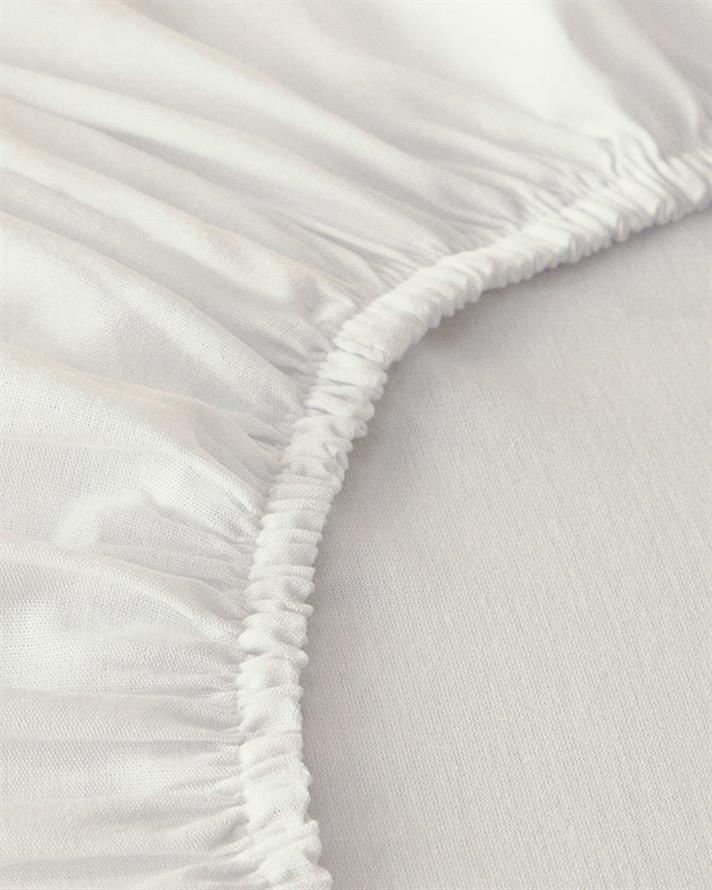 Cearceaf cu elastic, pentru o persoană, Novella, bumbac-viscoză, 100x200 cm, alb