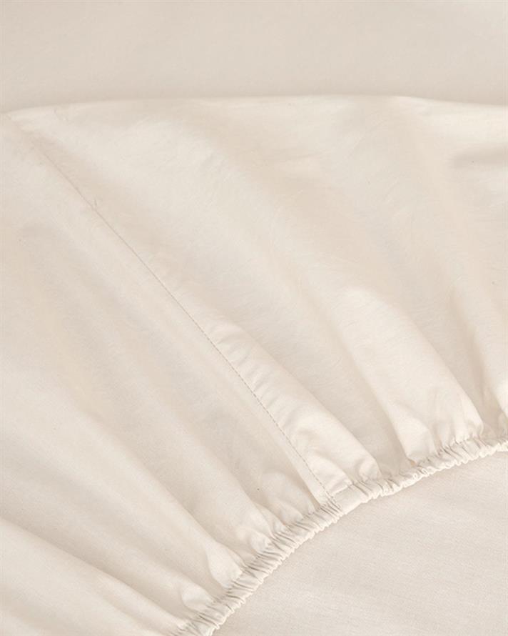 Cearceaf cu elastic, pentru o persoană, Plain, bumbac, 100x200 cm, crem