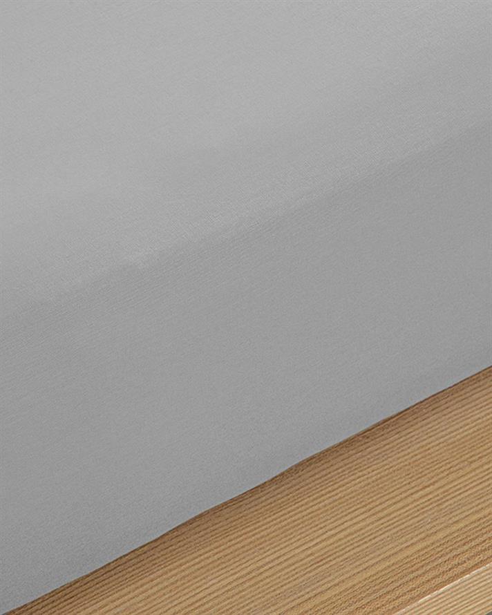 Cearceaf cu elastic, pentru o persoană, Straight, bumbac, 120x200 cm, gri