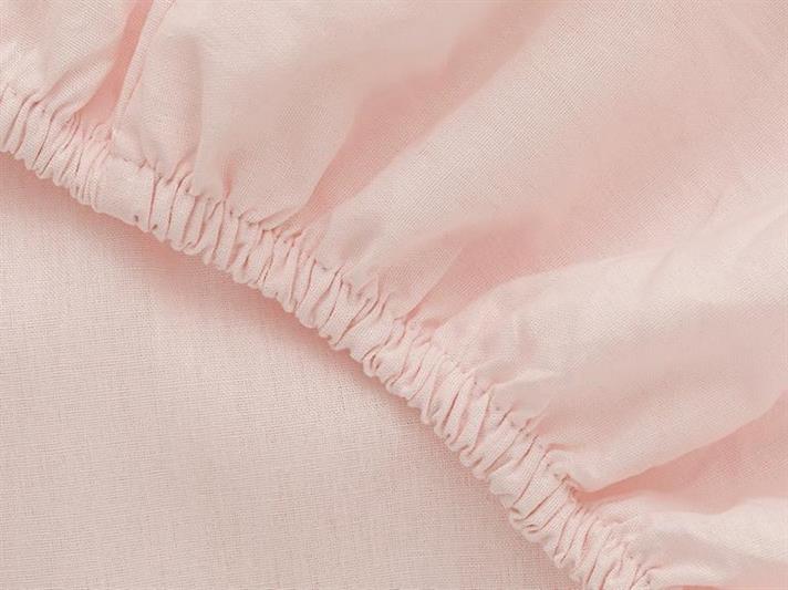 Cearceaf cu elastic, Super king, Plain, bumbac, 200x200 cm, roz pudră