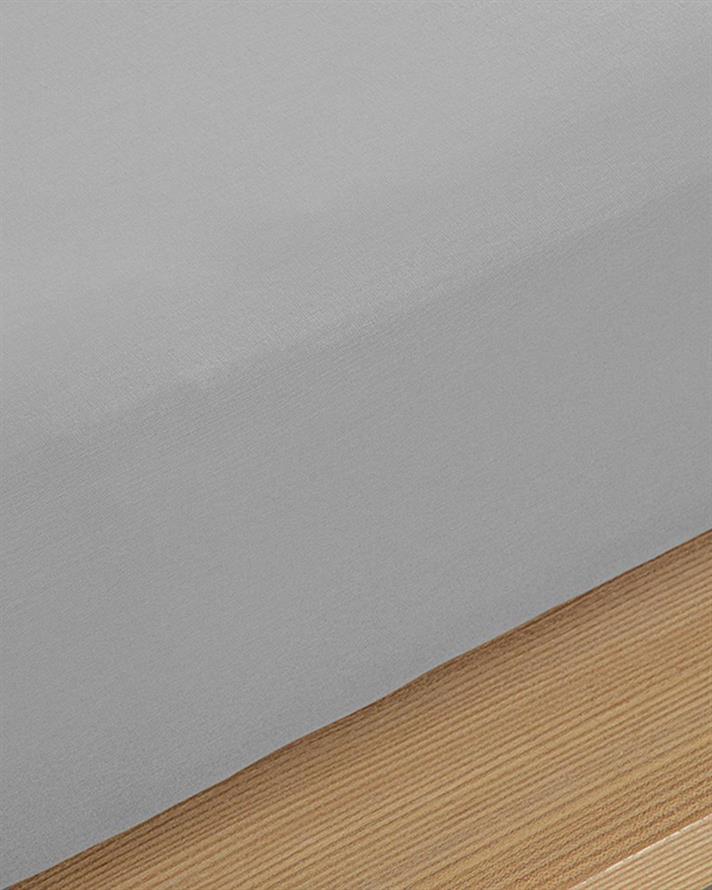 Cearceaf cu elastic, Super king, Straight, bumbac, 200x200 cm, gri