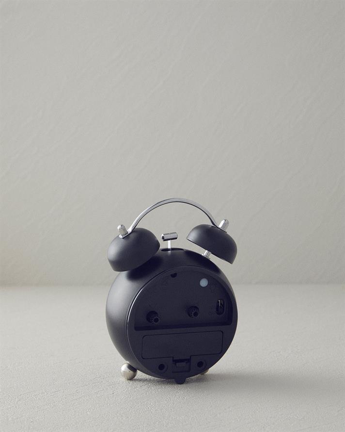 Chelsy Metal Table Clock Black