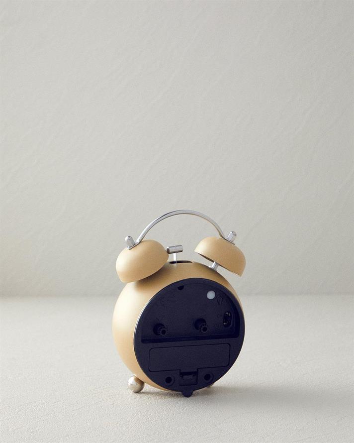 Chelsy Metal Table Clock Beige