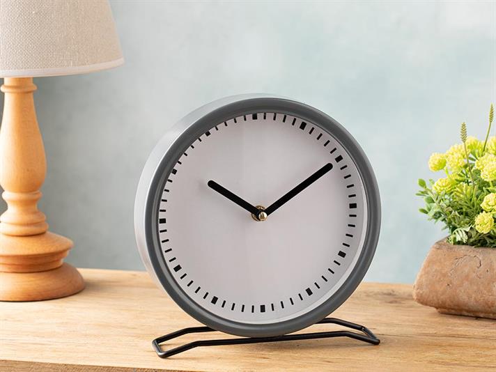 Ciara Table Clock 21x5x22 cm Gray