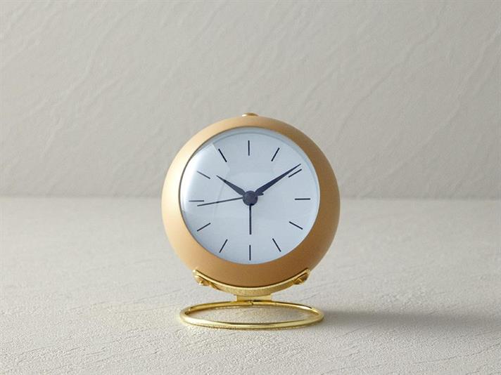 Dotsy Metal Table Clock Beige