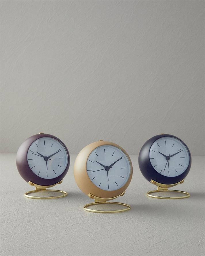 Dotsy Metal Table Clock Claret Red