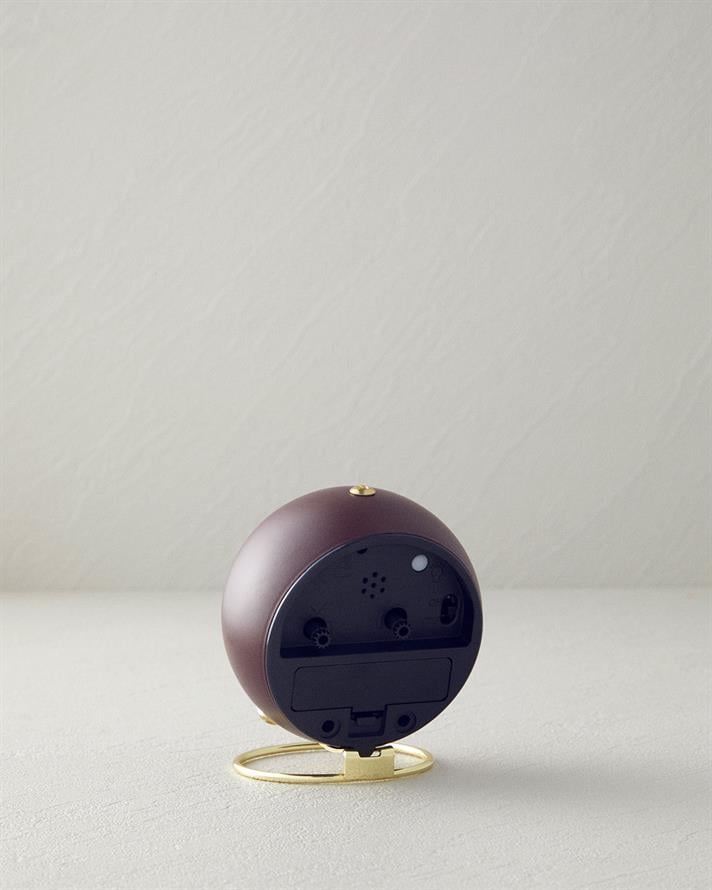 Dotsy Metal Table Clock Claret Red