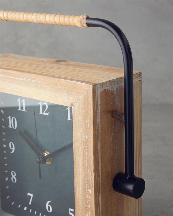 Karmen Wooden Table Clock Natural