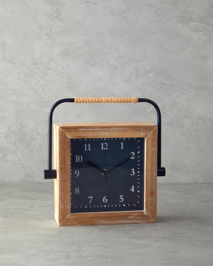 Karmen Wooden Table Clock Natural