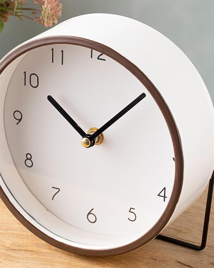 Nathalie Table Clock 17x6x17 cm Brown