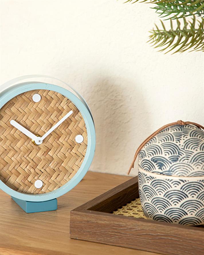 Nature Table Clock 15,5x7,8x17 cm Blue