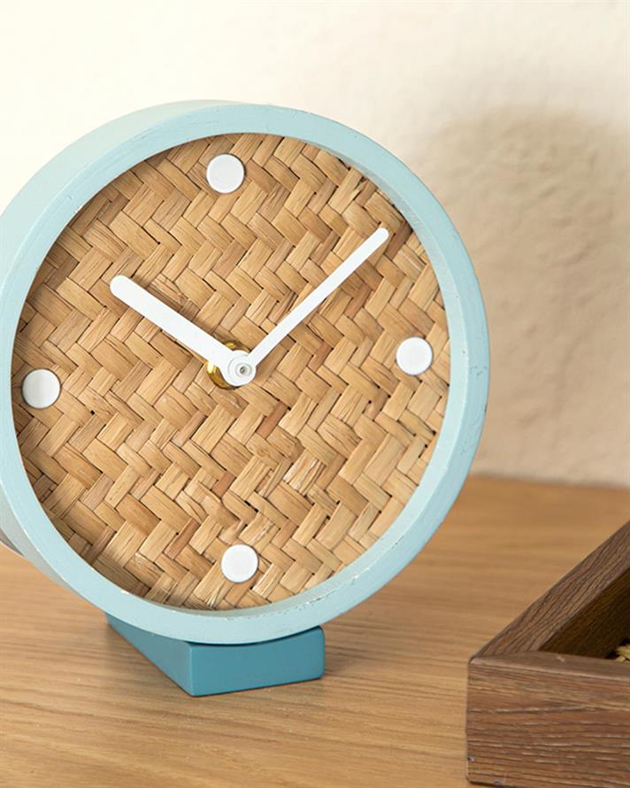 Nature Table Clock 15,5x7,8x17 cm Blue