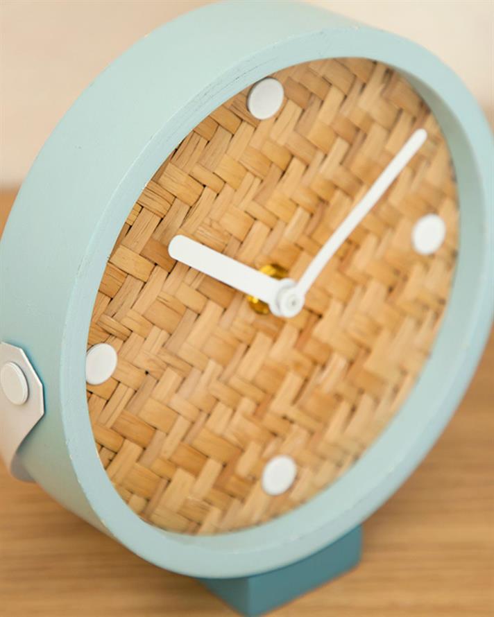 Nature Table Clock 15,5x7,8x17 cm Blue