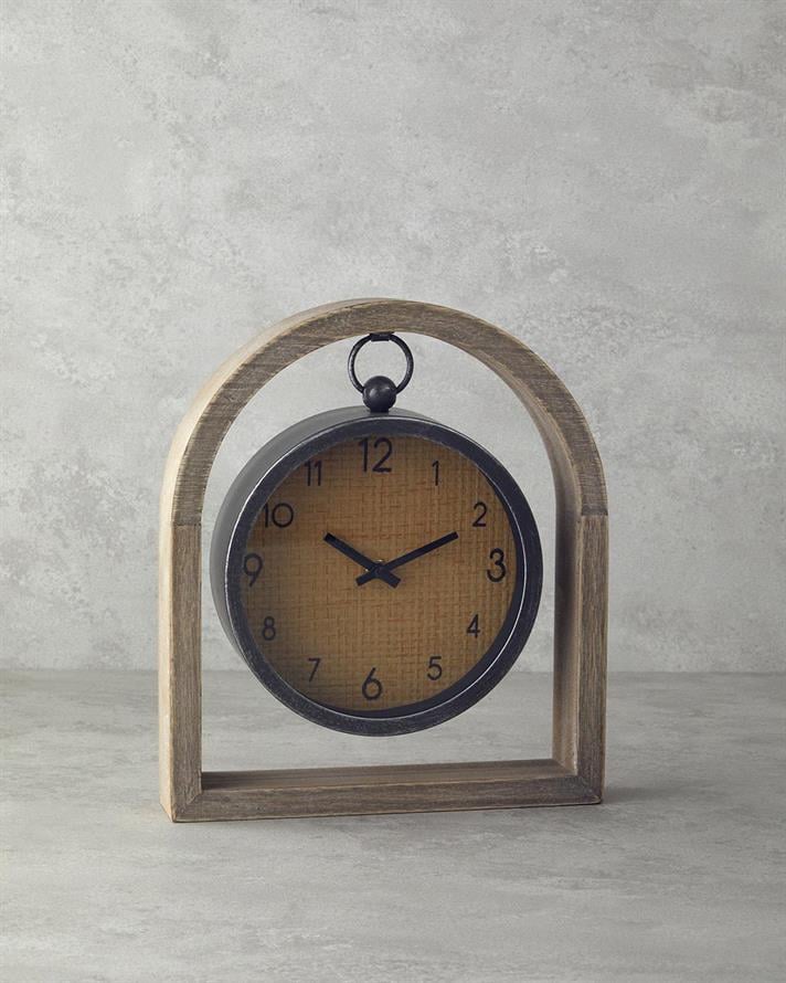 Pera Wooden Table Clock Natural