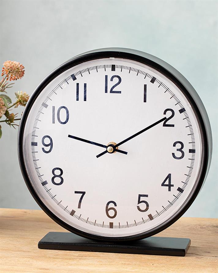Renne Table Clock 23,5x6x24 cm Black