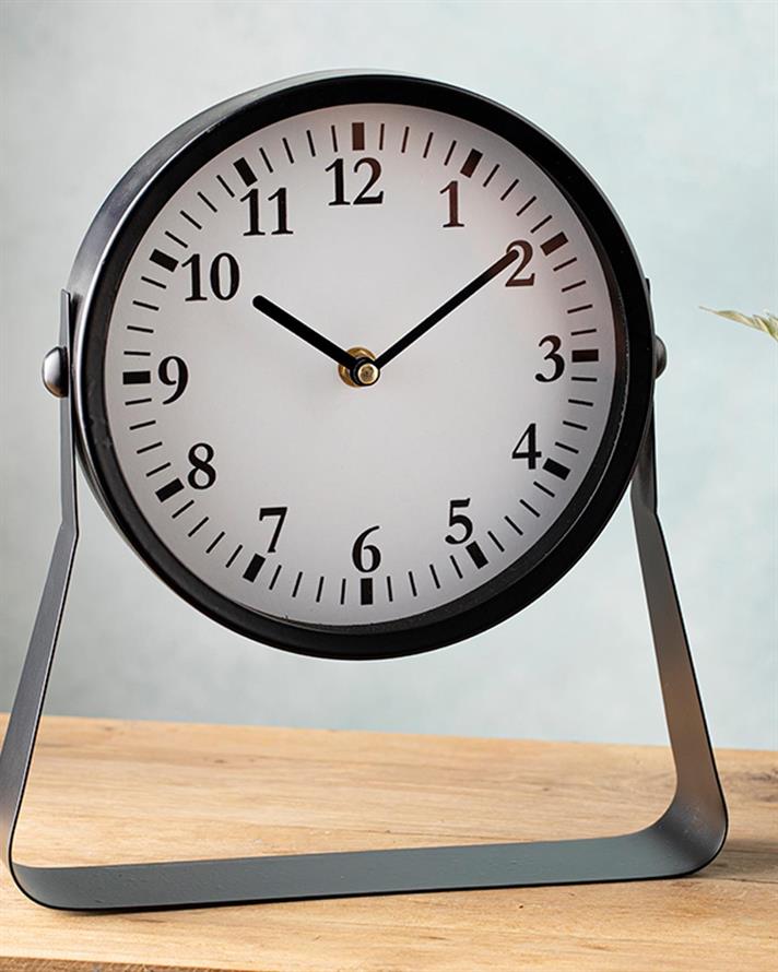Sandy Table Clock 23,5x6x24 cm Black