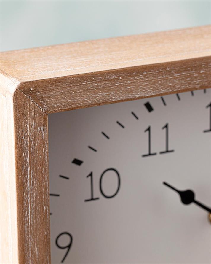 Wooden Table Clock 27x6x21,5 cm Brown