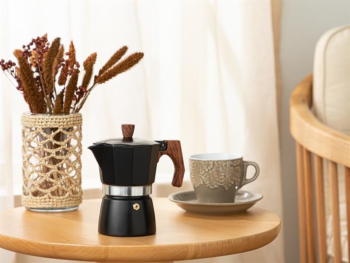 Celebrate Cafetiră Moka 3 Căni, Aluminiu, 150 Ml, Natural