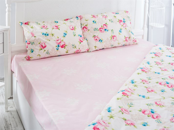 Celena Ușor De Călcat Double Set Lenjerie De Pat 200x220 cm Roz