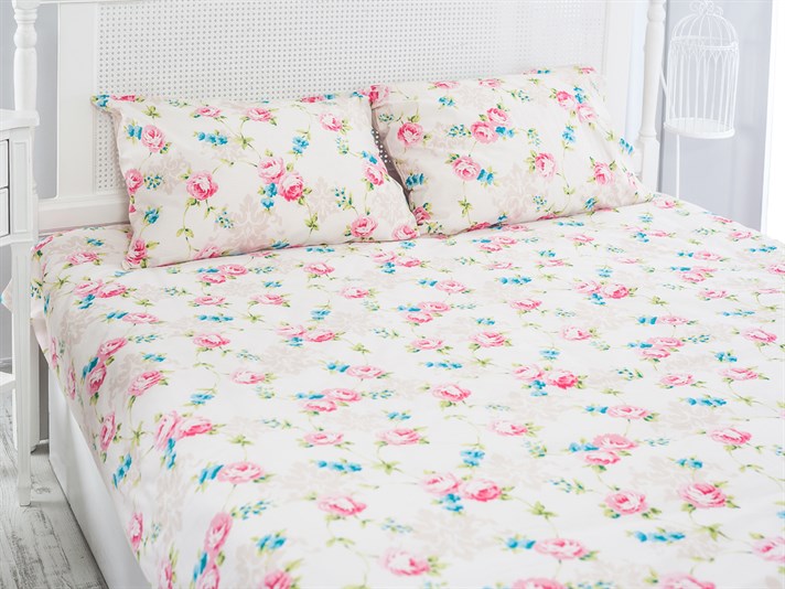 Celena Ușor De Călcat Double Set Lenjerie De Pat 200x220 cm Roz