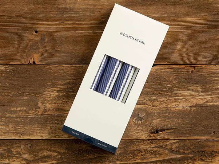 PVC 4 Set Place Mat 30x45 cm Blue