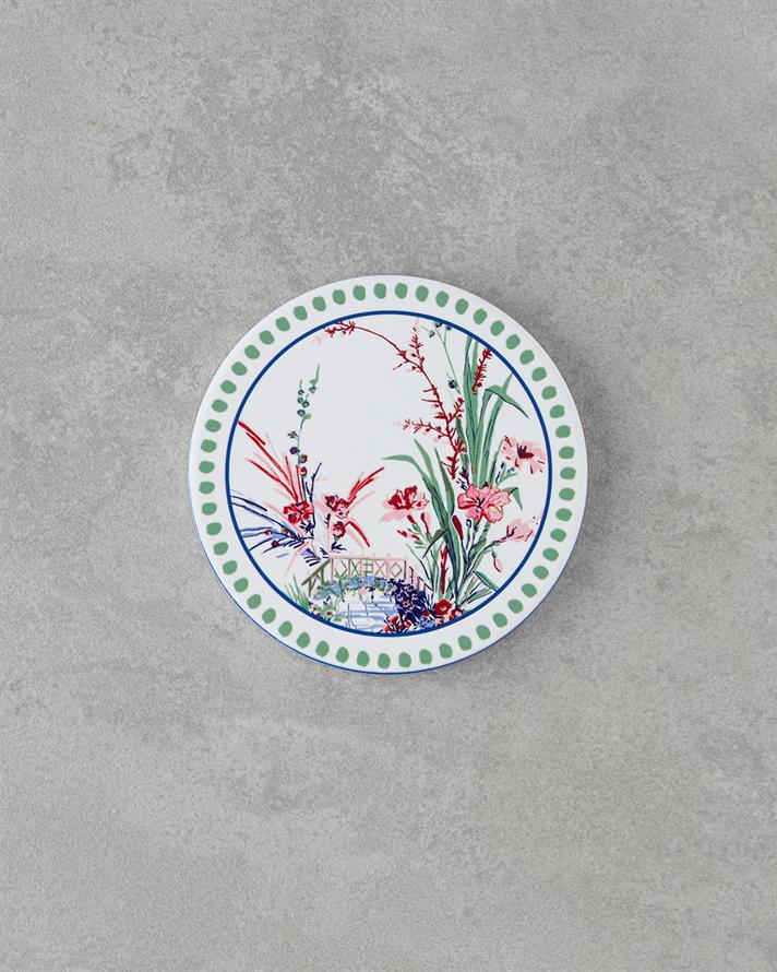 Chimera Ceramică Coaster Pahare 11 cm Alb - Verde