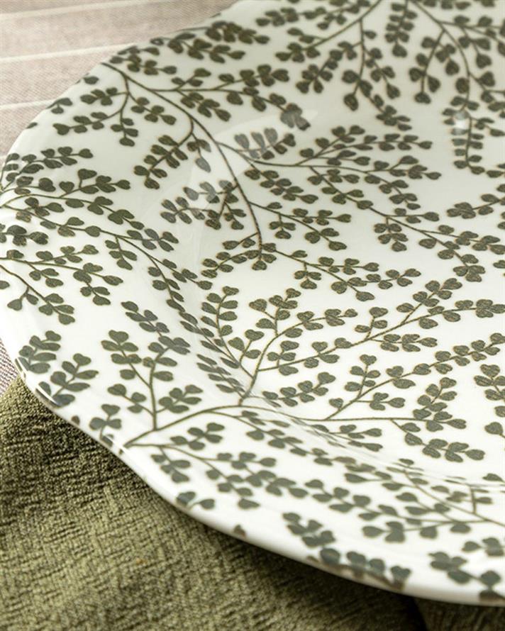 Deer Porcelain Service Plate 25 cm Green