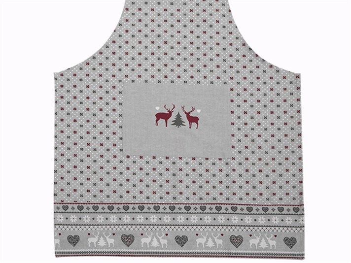 cerb Cottony  ȘORȚ DE BUCĂTĂRIE 70x90 cm Gray-Red