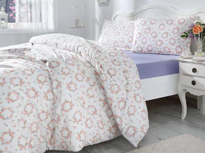 Cerc de trandafiri Jacquard Single Set Lenjerie De Pat 160x220 cm Lila