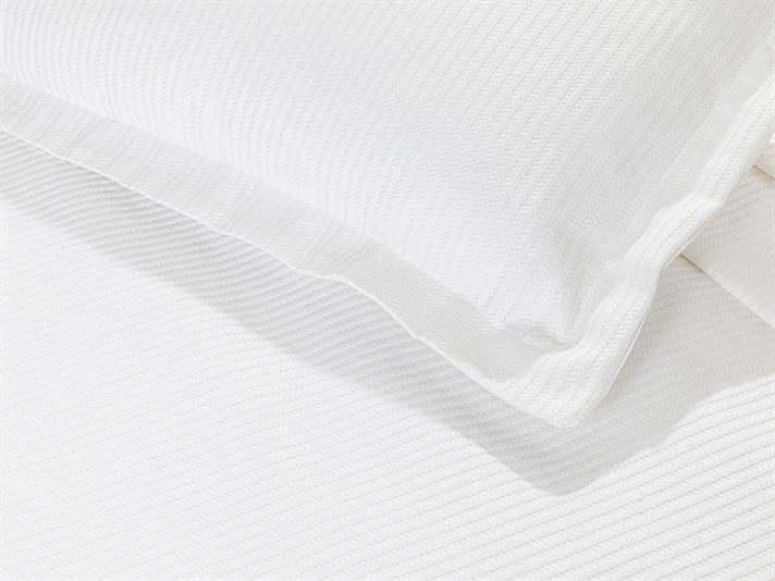 chai Țesut King Size Set Cuvertură De Pat 260*280 Cm Alb