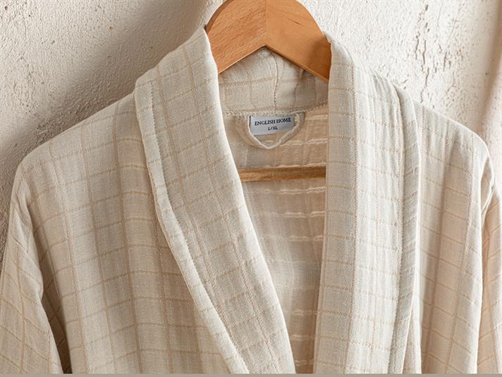 Halat de baie, Checky, bumbac, L-XL, bej