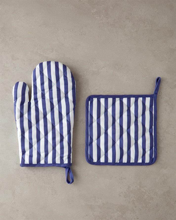 Poliester Cu 2 Piese Set Bucătărie 20 x 20 - 19 x 30 cm Bleumarin