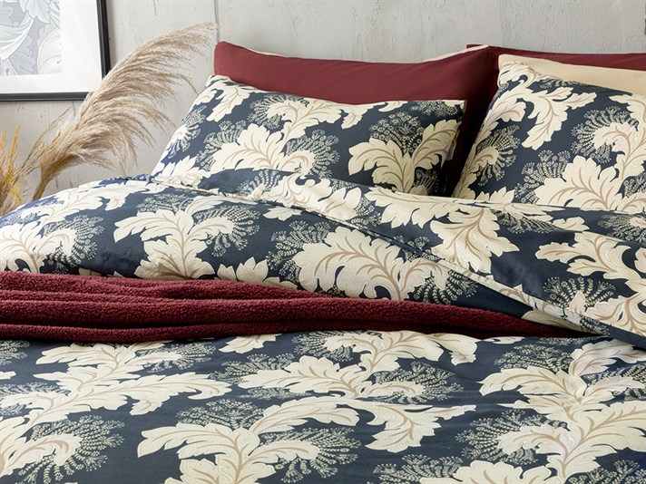 Chic Morris Bumbac Double Set Lenjerie De Pat 200x220 cm Bleumarin
