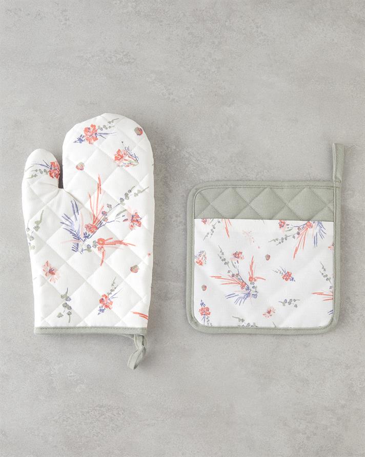 Chimera Poliester Cu 2 Piese Set Bucătărie 17x30 cm+20x20 cm Verde