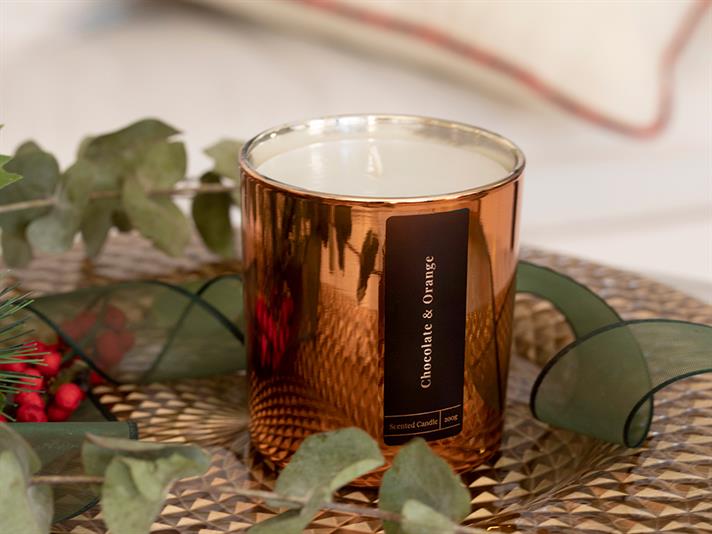 Chocolate & Orange Lumânare Parfumată 210 gr Bronz