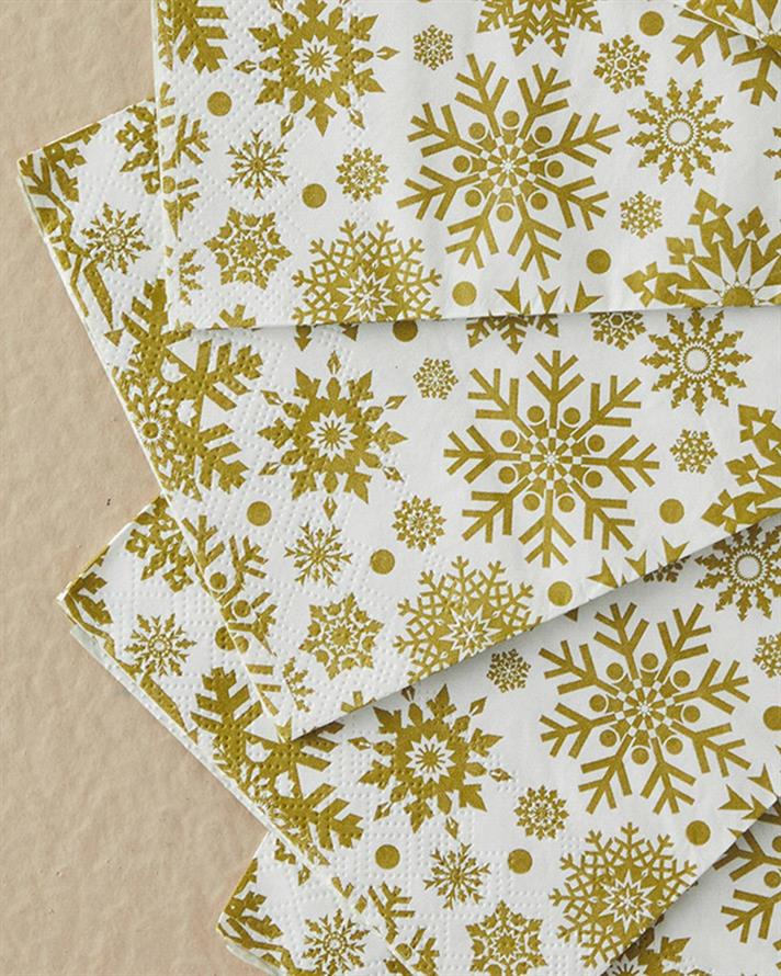 Paper 12 pcs Tissue Napkin 33x40 Gold