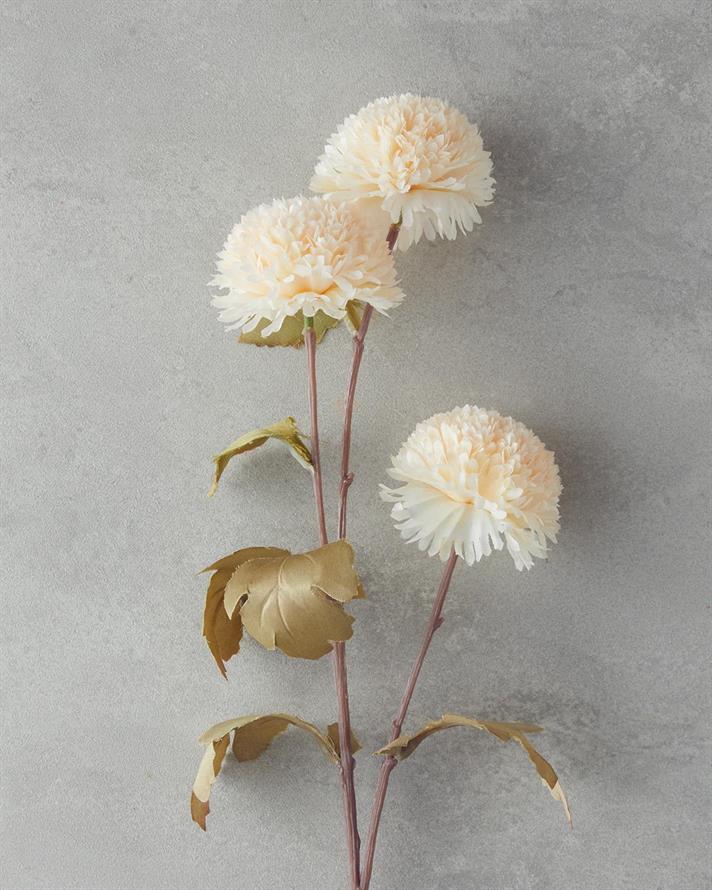 Chrysanthemum Plastic Artificial Flower - One Pc 76 cm Beige