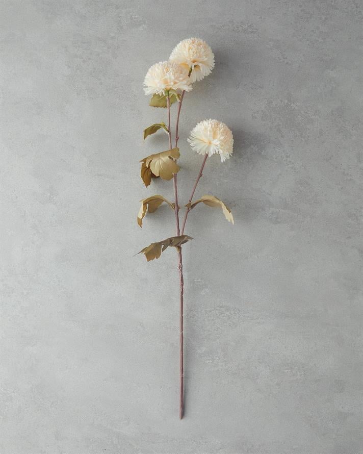 Chrysanthemum Plastic Artificial Flower - One Pc 76 cm Beige