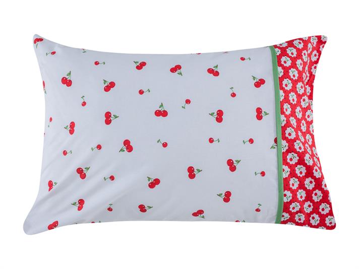 Cireșă acră Cu Bumbac Cu 2 Piese Față De Pernă 50x70 cm Roșu