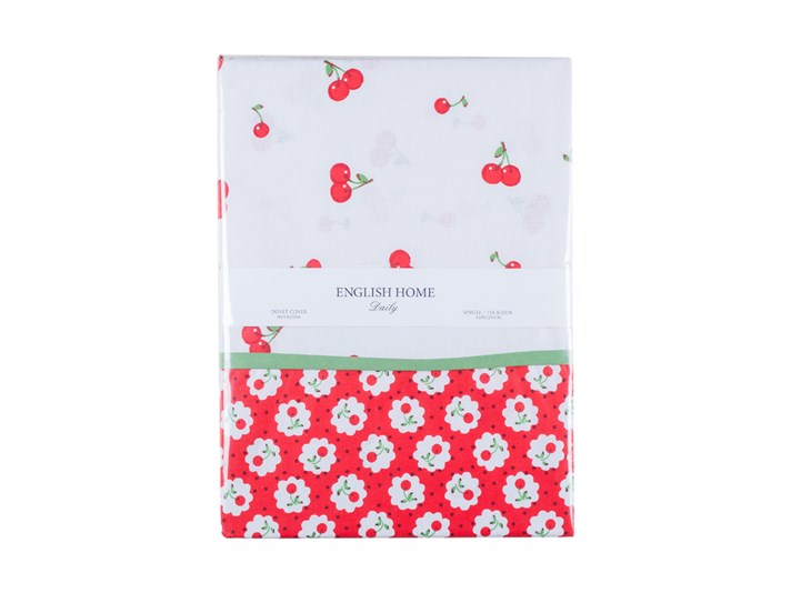 Cireșă acră Cu Bumbac Single Lenjerie De Pat 160x220 cm Roșu