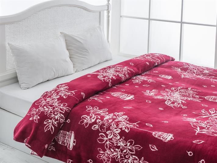 Cireș de păsări Cottony Double Person  PĂTURĂ 200x220 cm Claret Red