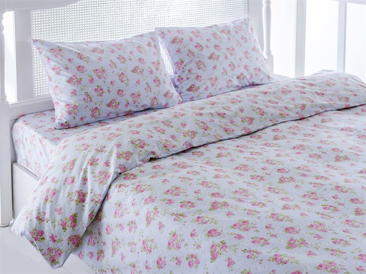 Cireșă dulce Cu Bumbac Single Lenjerie De Pat 160x220 cm Albastru