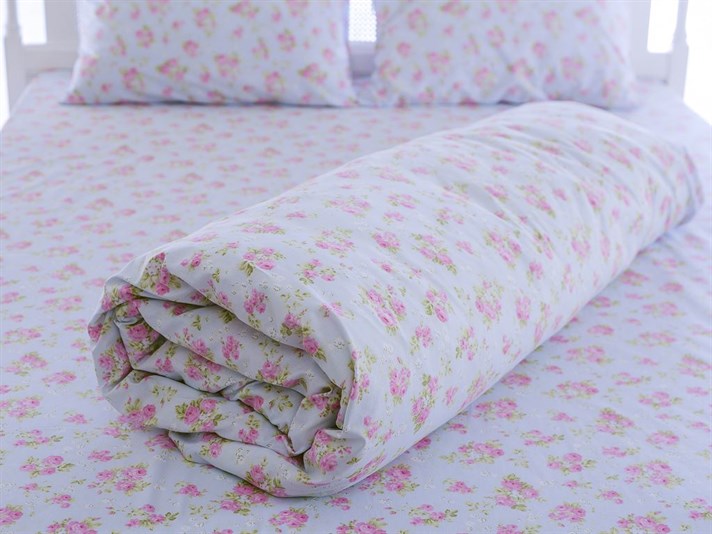 Cireșă dulce Cu Bumbac Single Lenjerie De Pat 160x220 cm Albastru