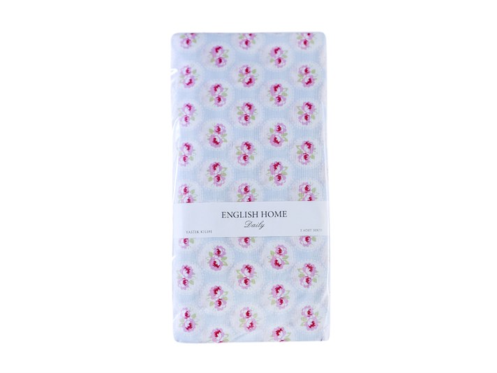 Cireșă mică Cu Bumbac Cu 2 Piese Față De Pernă 50x70 cm Albastru