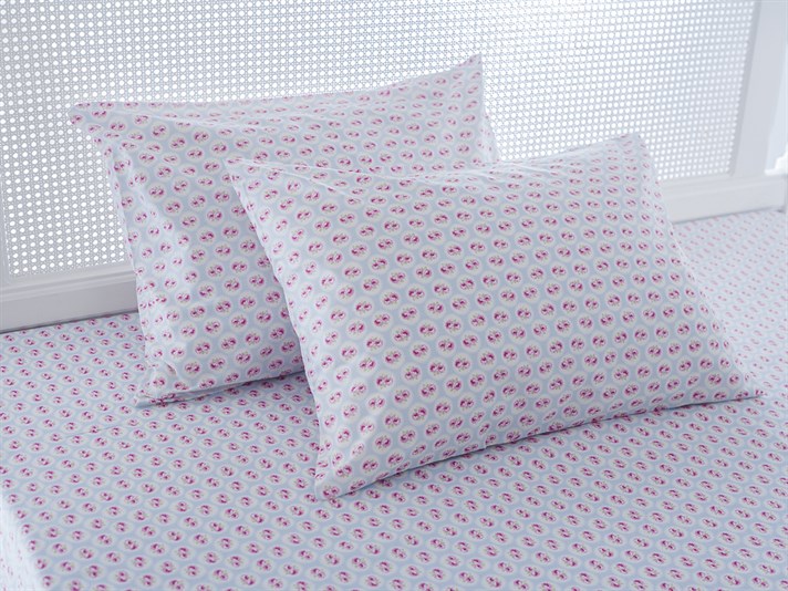 Cireșă mică Cu Bumbac Cu 2 Piese Față De Pernă 50x70 cm Albastru
